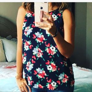 Sleeveless Flower Top